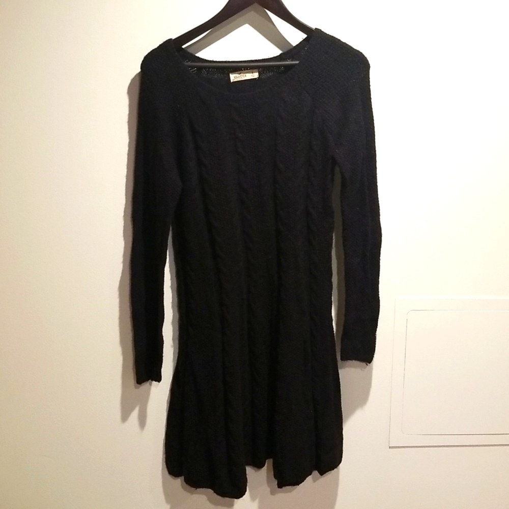 Hollister Cable Knit Long Sleeve A Line Dress